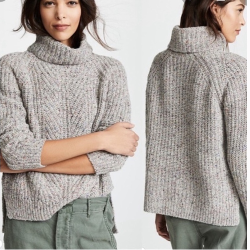 Madewell Gray Turtle Neck Sweater